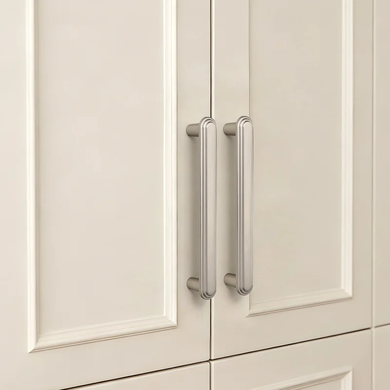 Nickel Brushed Wardrobe Closet Storage Handles Modern Cabinet Pulls Drawer Knobs Cupboard Kitchen Accessories Furniture Handles