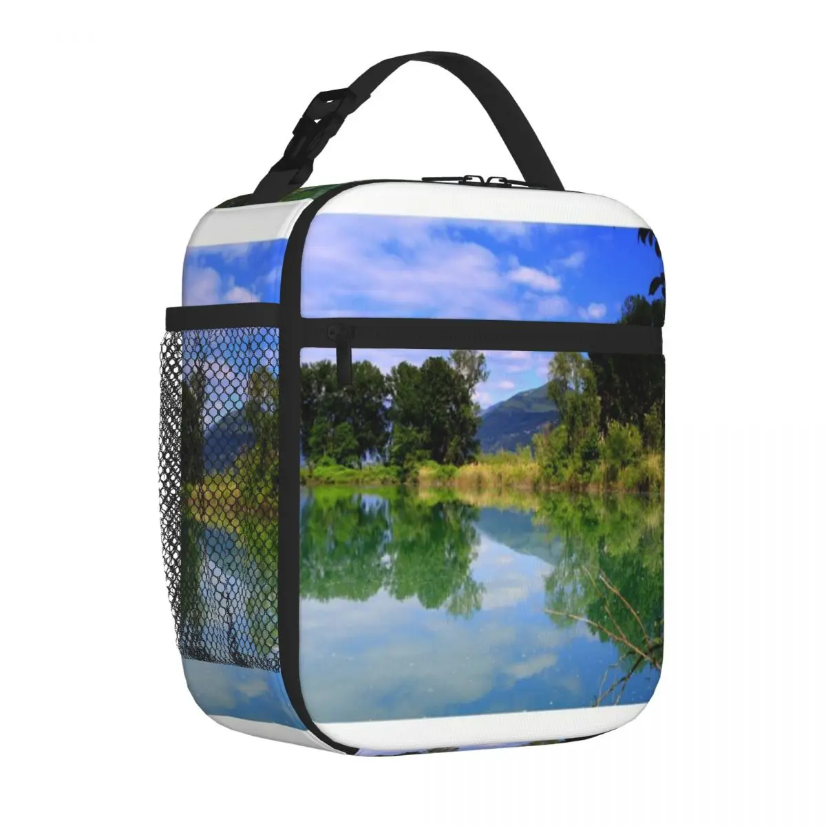 Hot Sale Reflections Neoprene Texture Neoprene Lunch Bag Newborn Food Storage Cooler Tote