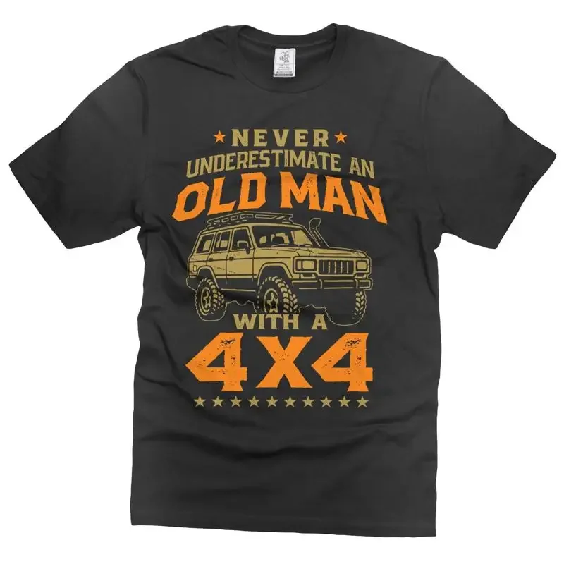 Chemises de voiture pour hommes, t-shirt Old Man with 4x4, cadeaux pour les passionnés de voitures, cadeau pour la fête des pères