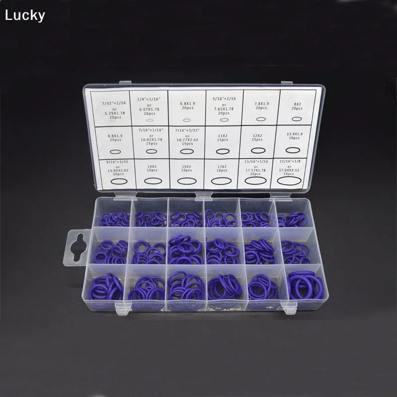 270Pcs Rubber O Ring Assortment Kit Multiple Sizes Water Resistant Leak Proof For Automotive PlumbingLivable Decoration