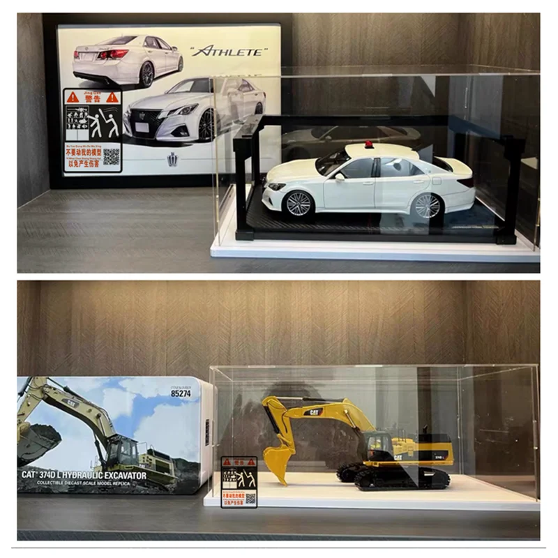 Acrylic Display Case w/h Door Countertop Organizer Dustproof Showcase for Figure/Toy/Collectibles/Gundam/Car/Model/Lego/BlindBox