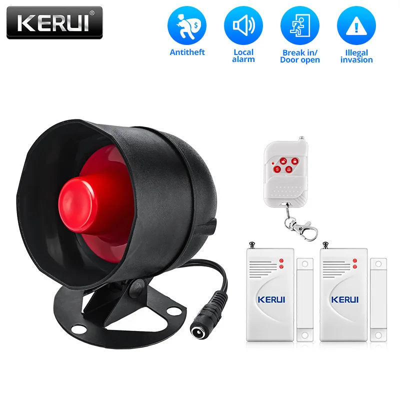 KERUI Home Alarm System Loud Siren Alert Garage Burglar Security Window Door Sensors PIR Motion Detector 433Mhz