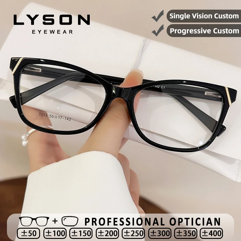 

LYSON модные прямоугольные очки для чтения с защитой от синего света, женские антибликовые оптические очки по рецепту, очки для близорукости