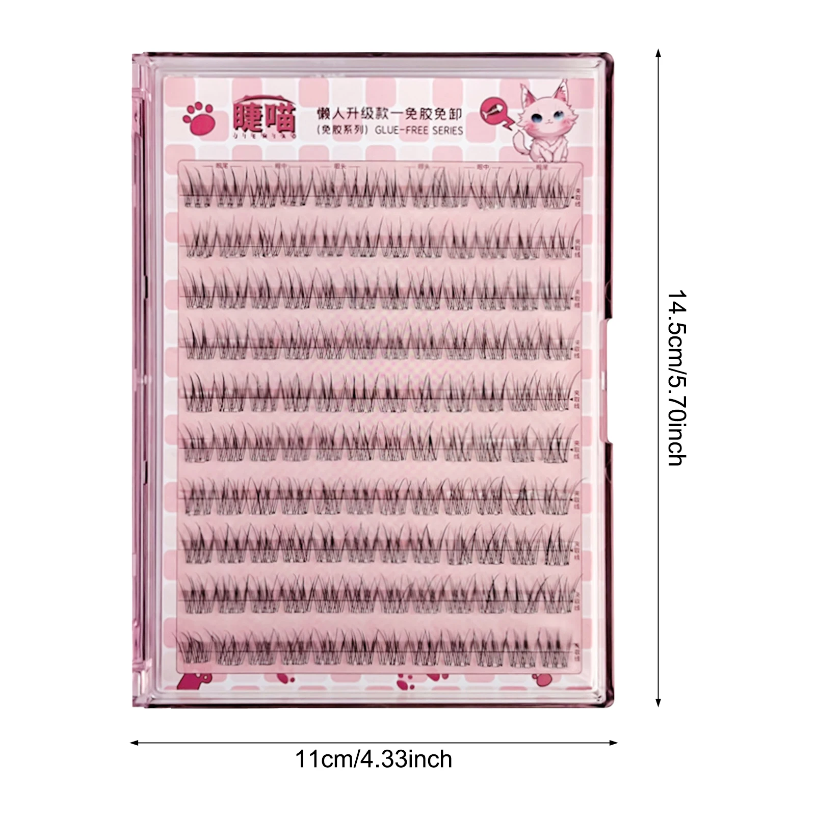 Sem cola cílios postiços 120 clusters natural transparente haste peixe cauda extensão dos cílios 8-11mm misturado c onda preto cílios maquiagem