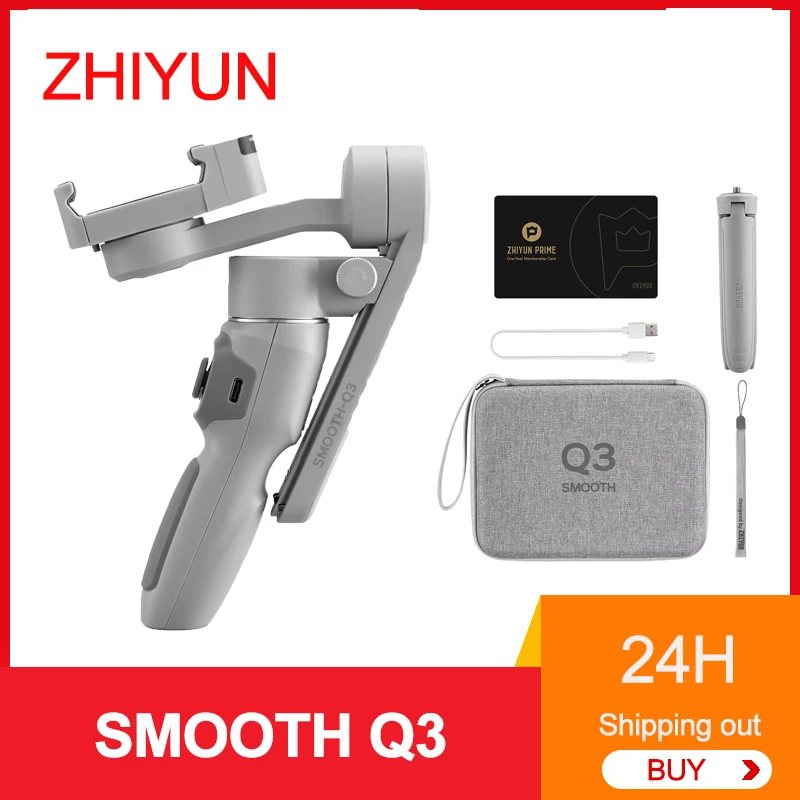 ZHIYUN SMOOTH Q3 Gimbal Smartphone 3-Axis Phone Gimbals Portable Stabilizer for iPhone 14 pro max/Xiaomi/Huawei Original