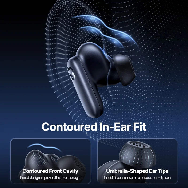 Baseus Inspire XP1 -50dB Adaptive ANC Wireless Earbuds Bluetooth 6.1 Dolby Audio 6 Mic ENC Wireless Earphones bud Sound by Bose