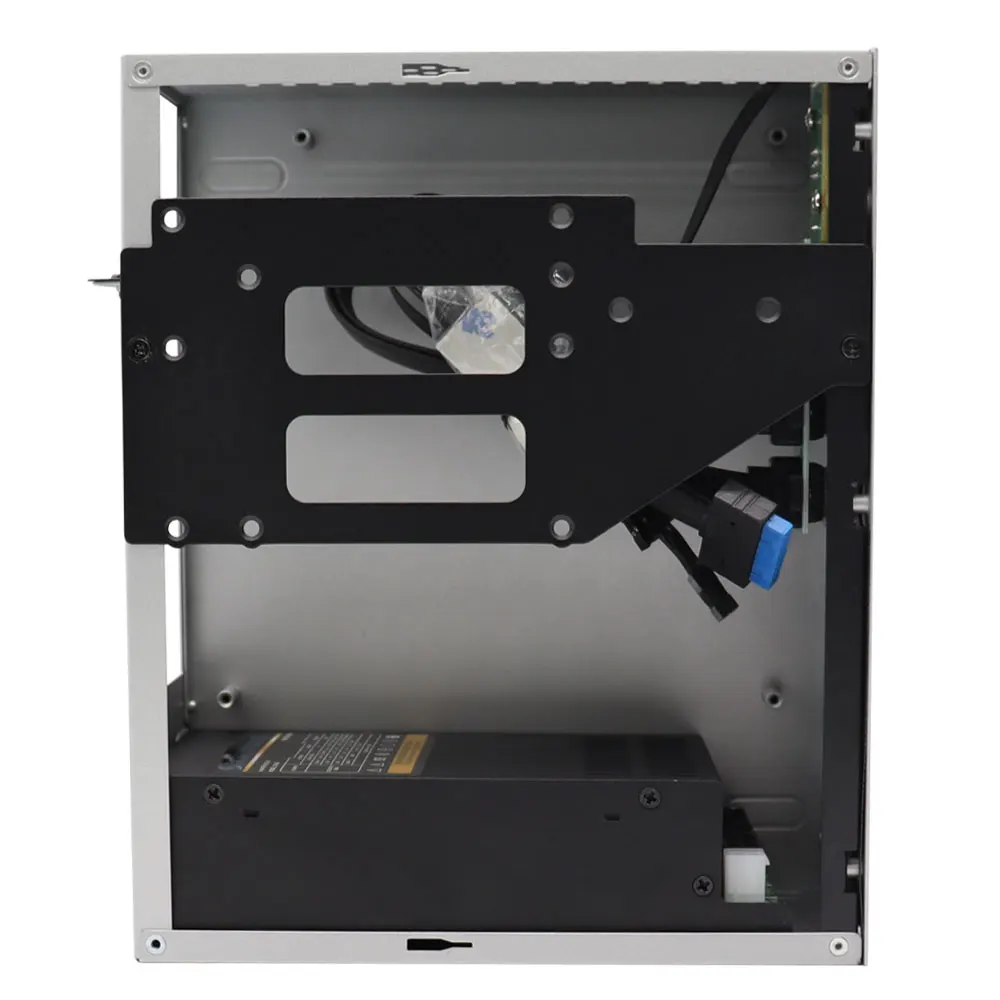 Mini ITX HTPC Computer Case USB 3.0 Supports ITX Motherboards Accommodates Small 1U/Flex Power Supplies Home Computer Case Black