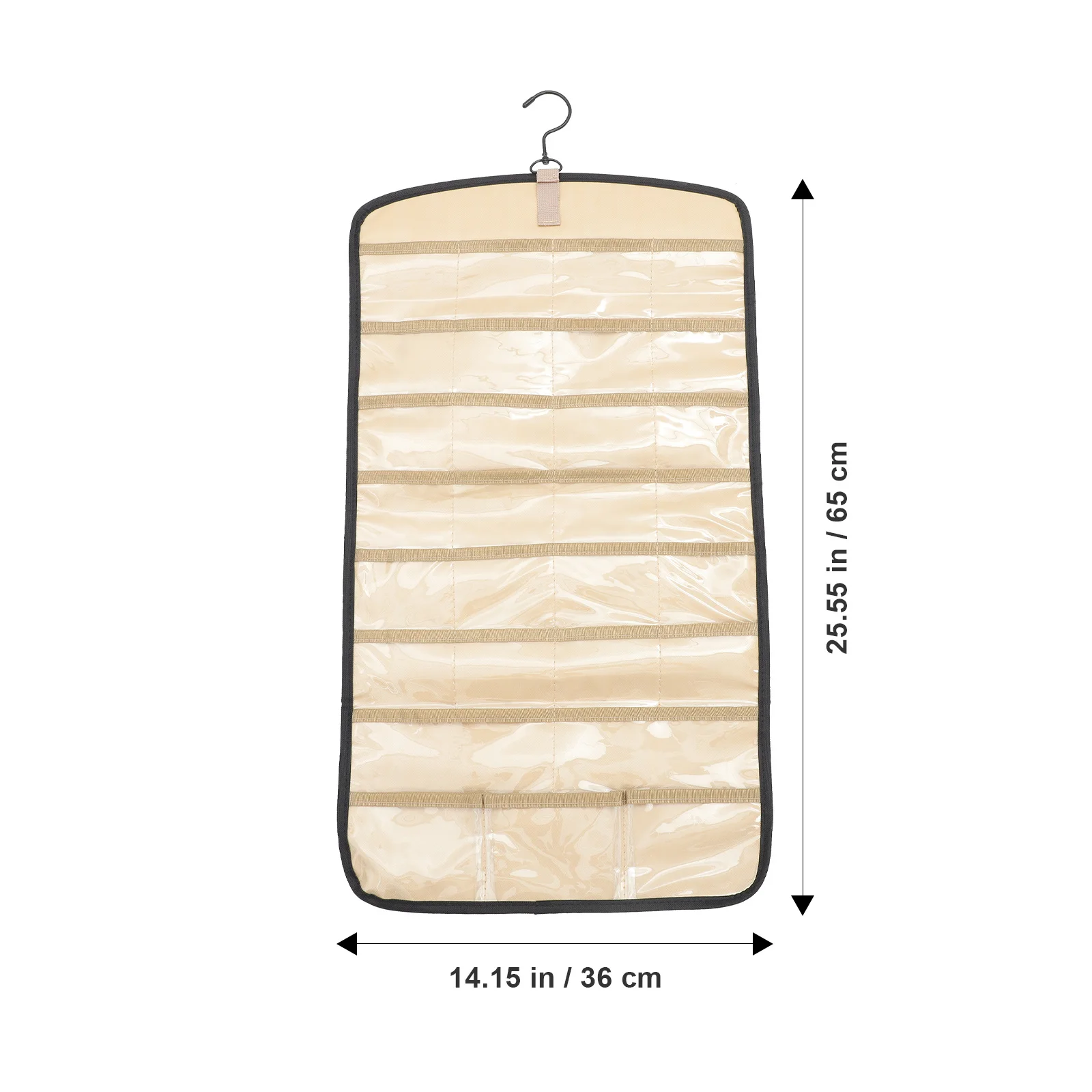Large Capacity Hanging Jewelry Organizer Storage Bag Dual-Sided Earring Necklace Ring Display Holder Wall Organizer