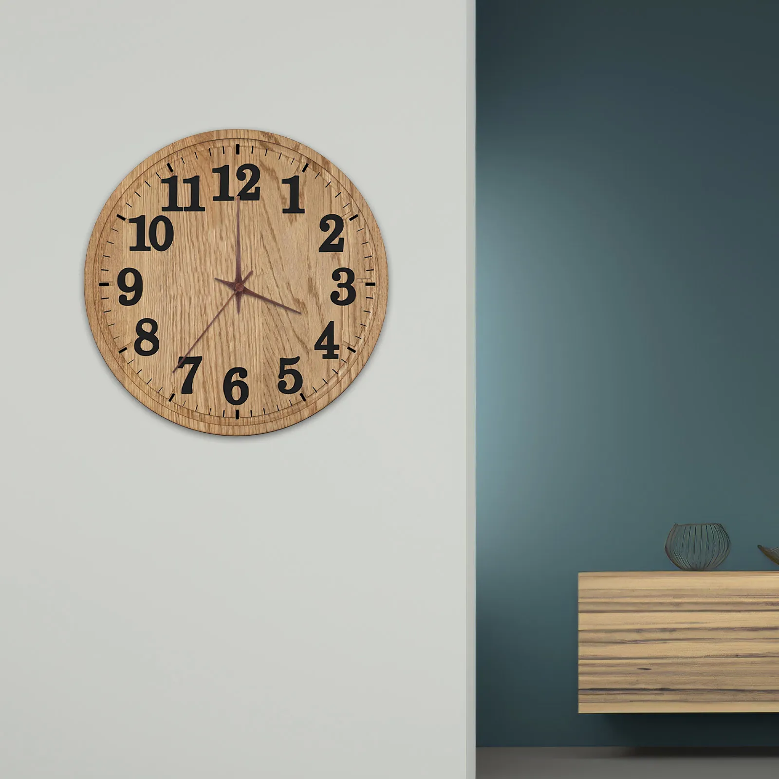 1Set Clock Mechanism Battery Operated Replacement with Wooden Hands and Numbers for Home Office Decor Clock Numbers Kit