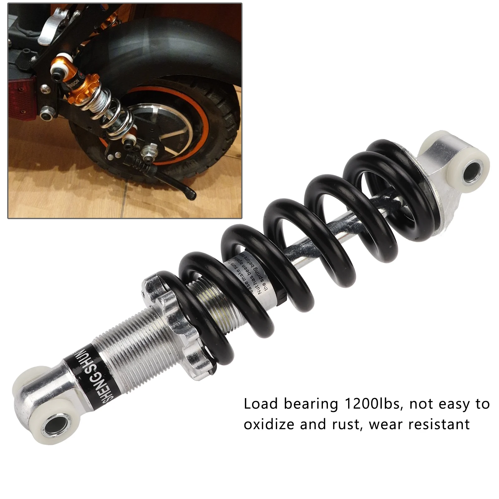 190mm 1200LBS Motorcycle Rear Shock Absorber for 50cc 70cc 90cc 110cc 125cc Dirt Bike ATV  Kart Motorcycle Shock Shock Strut