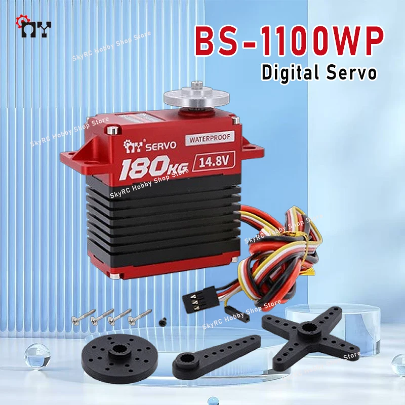 

MY Servo BS-1100WP Цифровой сервопривод-180 кг, водонепроницаемость IP67, бесщеточный, металлическая шестерня, 180 ° Для радиоуправляемых автомобилей, гусениц, багги и робототехники