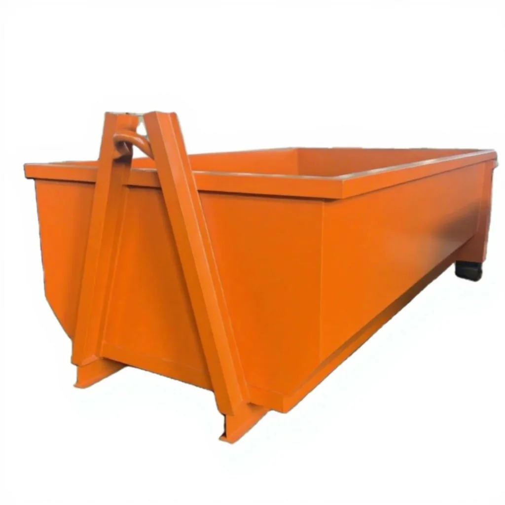 Open Top Hook Lift Bin for Industrial Recycling Operations