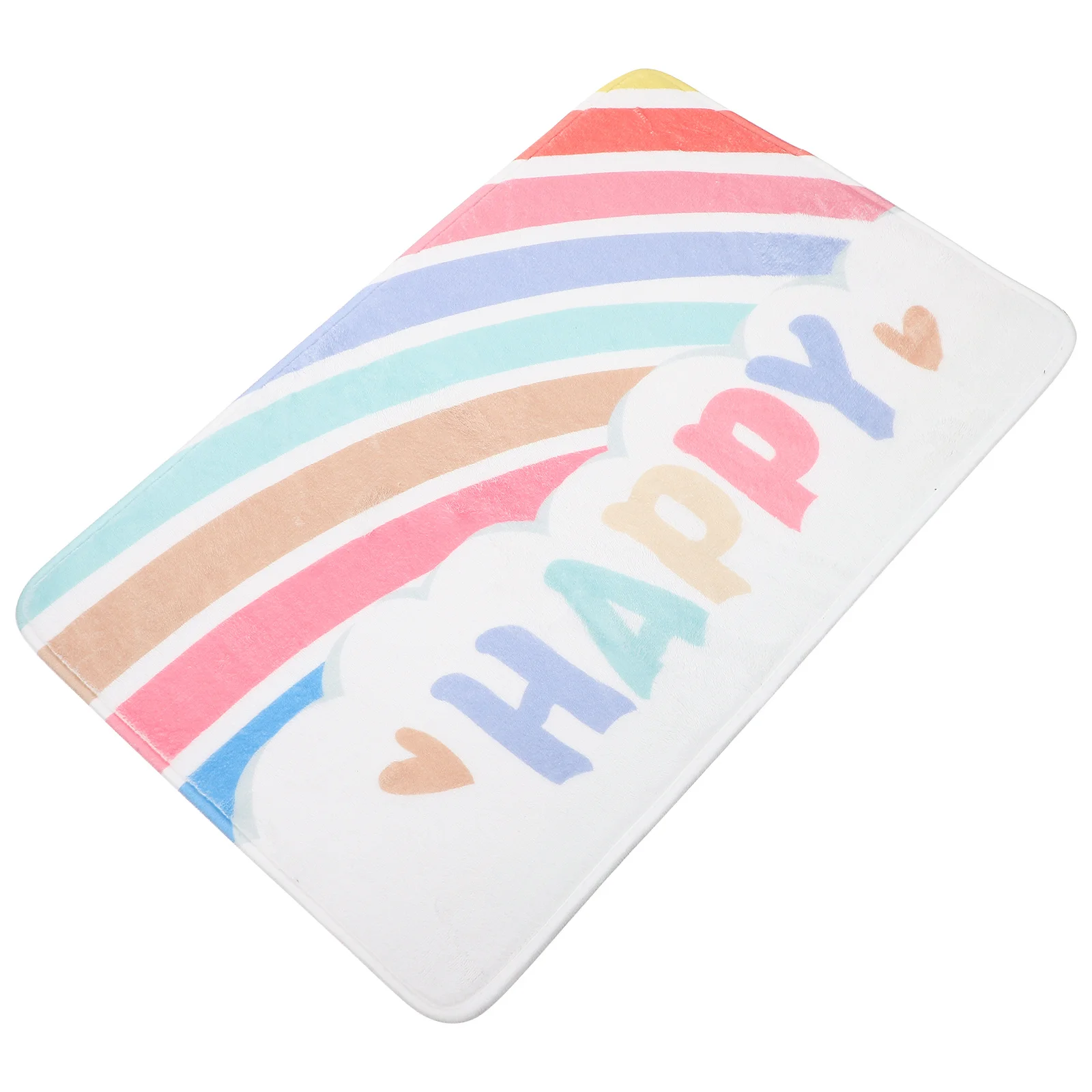 Anti-Skid Mat Cartoon Rainbow Door Mat Polyester Non-Fade Easy Clean Living Room Kitchen Bathroom Decor