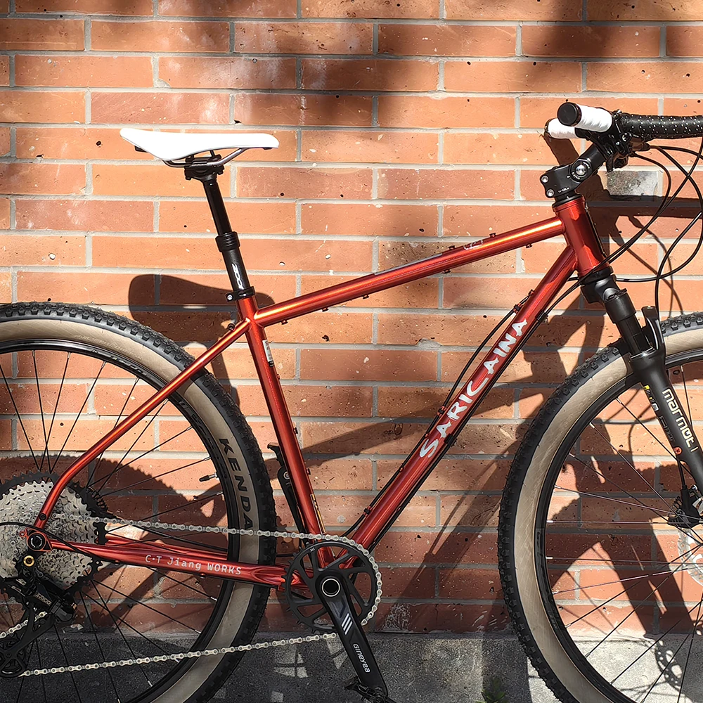 4130 Chrom-Molybdän-Stahl Rennradrahmen Scheibenbremse 46/50/53/56cm Gravel-Fahrradrahmen Maximales Reifenvolumen 700x50C/29 Zoll