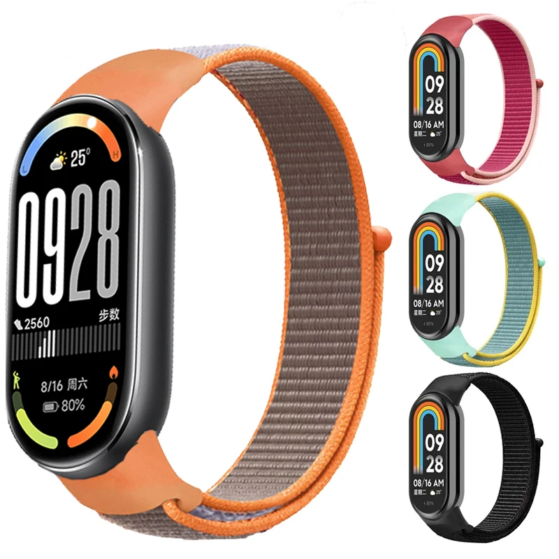 Nylonschlaufe für Mi Band 10 9 Armband SmartWatch Armband Correa Ersatz Sport Pulsera Armband Xiaomi Mi Band 8 NFC-Armband