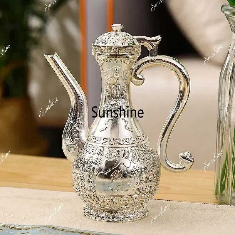 Chinese Baifu Longfeng Metal Wine Distributor Decoration Wine Pot Home Retro Creative Light Luxury High-end Living Room Gifts