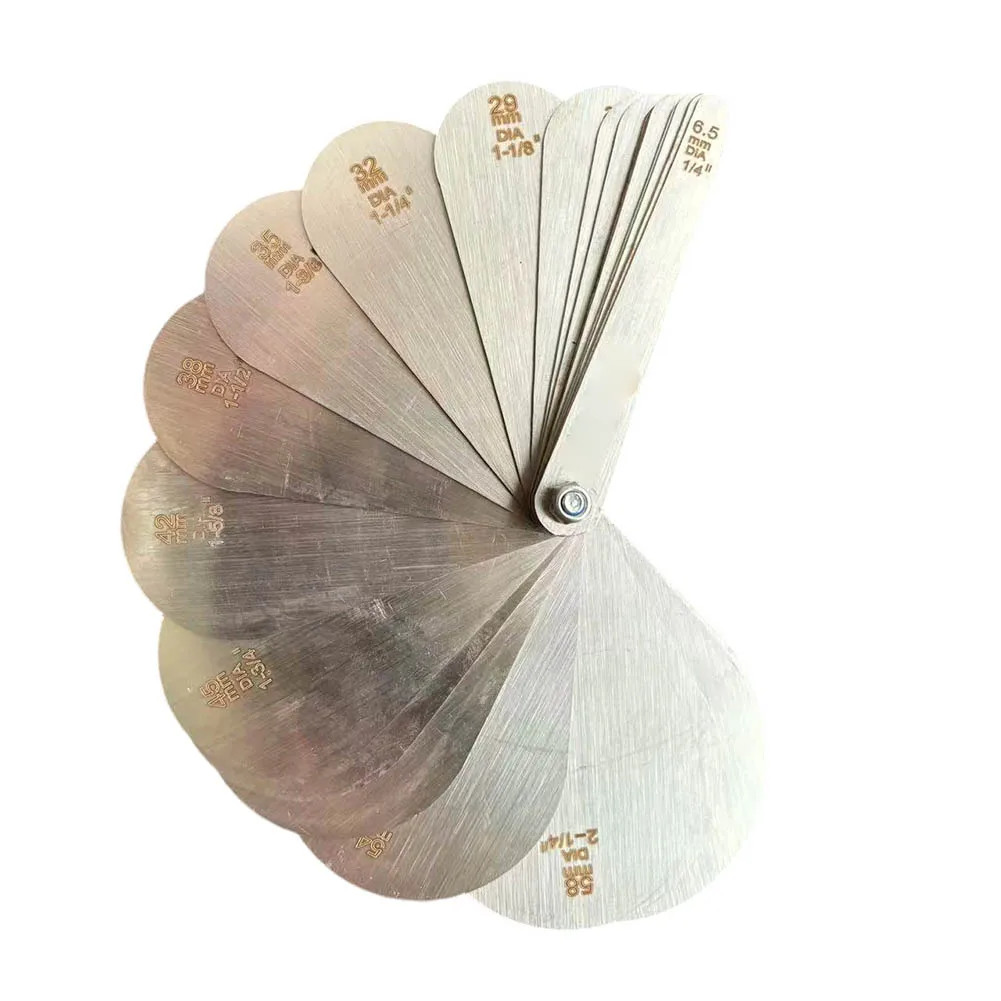 1pc 6.5-54 Pulley Rope Groove Gauge 1/4 Groove Radius 2-1/2 Diameter Measurement For Outdoor Mines Ports High-wear Conditions