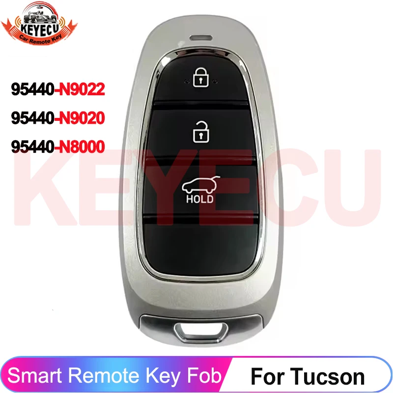 

KEYECU для Hyundai Tucson 95440-N8000 95440-N9020 95440-N9022 2021 2022 2023 2024 Smart Key Remote 433 МГц FCC ID: FOB-4F25