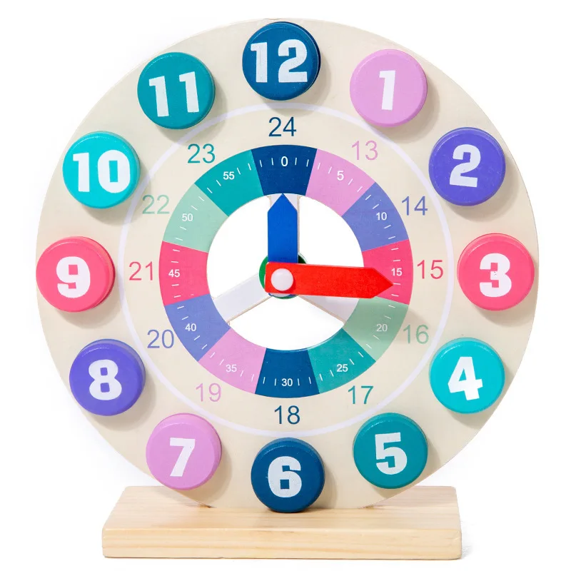Calendário infantil Placa de Cognição Meteorológica, Auxílios Montessori, Relógio de Cognição, Tempo e Relógio Quebra-cabeça, 1Pc