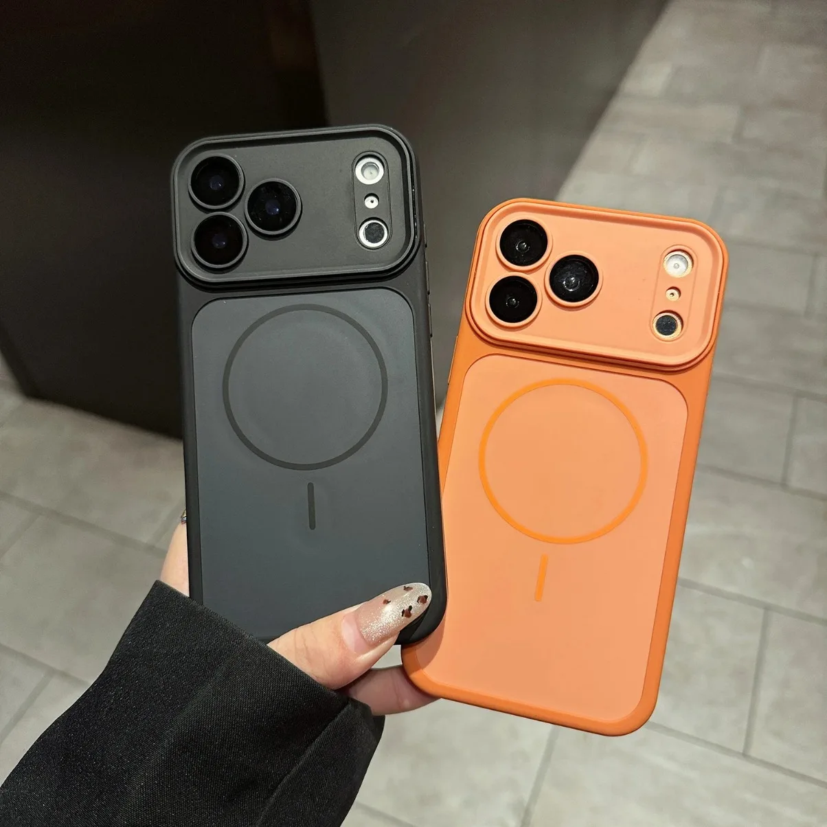 Magnetic Phone Case for iPhone 17 Pro Max 16e 16 15 14 Plus 13 12 11 for MagSafe Large Camera Lens Protection Soft TPU Cover