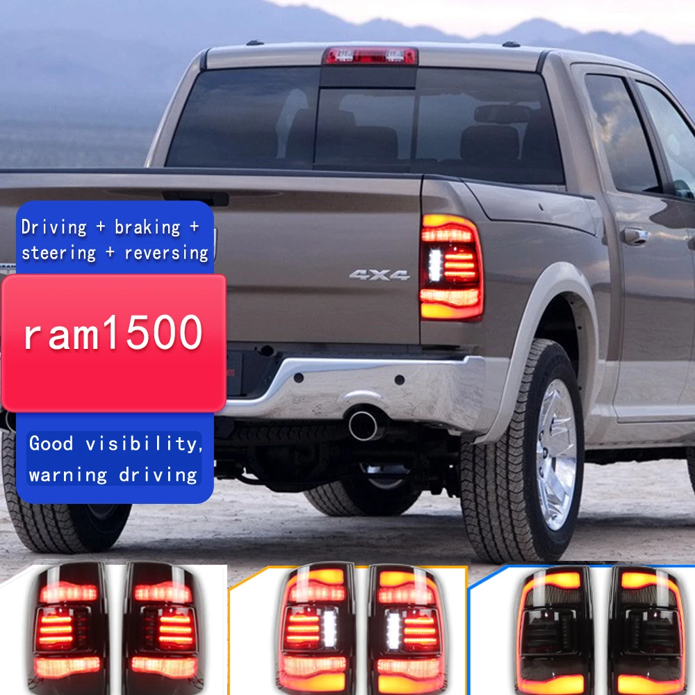 

2 шт. автомобильные задние фонари для Dodge Ram 1500 2009-2018 задние фонари задние светодиодные DRL движущиеся указатели поворота тормозной задний парковка