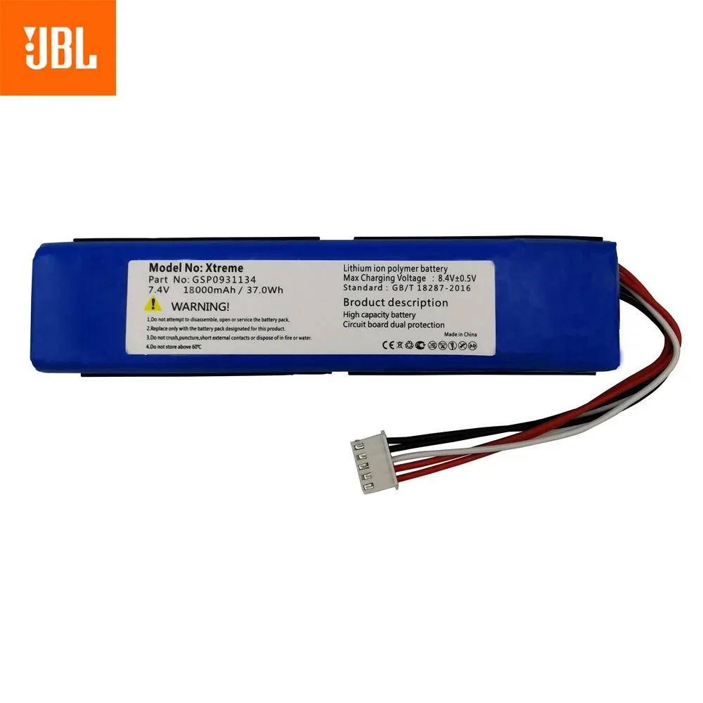 100% Original New 18000mAh GSP0931134 37.0Wh Replacement Battery For JBL Xtreme Xtreme 1 Xtreme1 Speaker Batteries Bateria