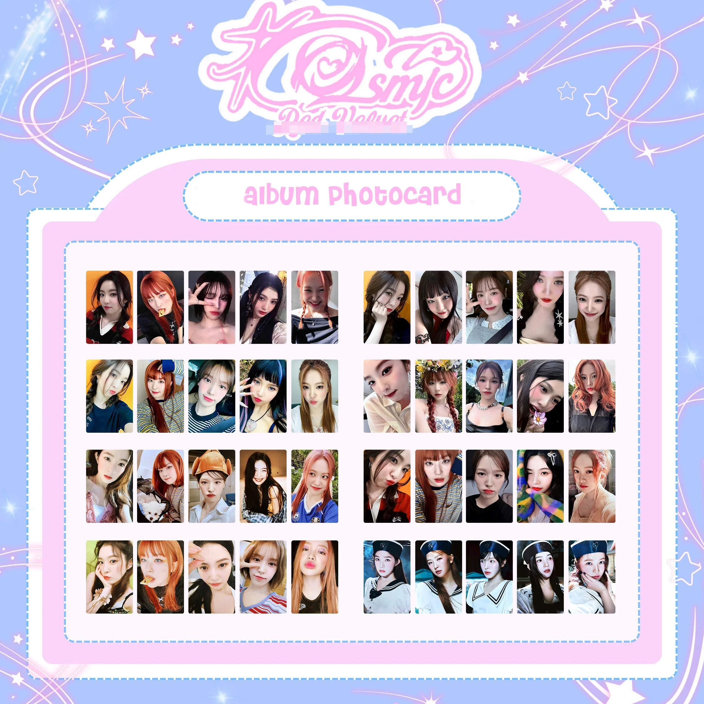 Kpop Waterproof Lomo Card Photocard Set Decorative Postcard for Kpop Lovers Gift Decor