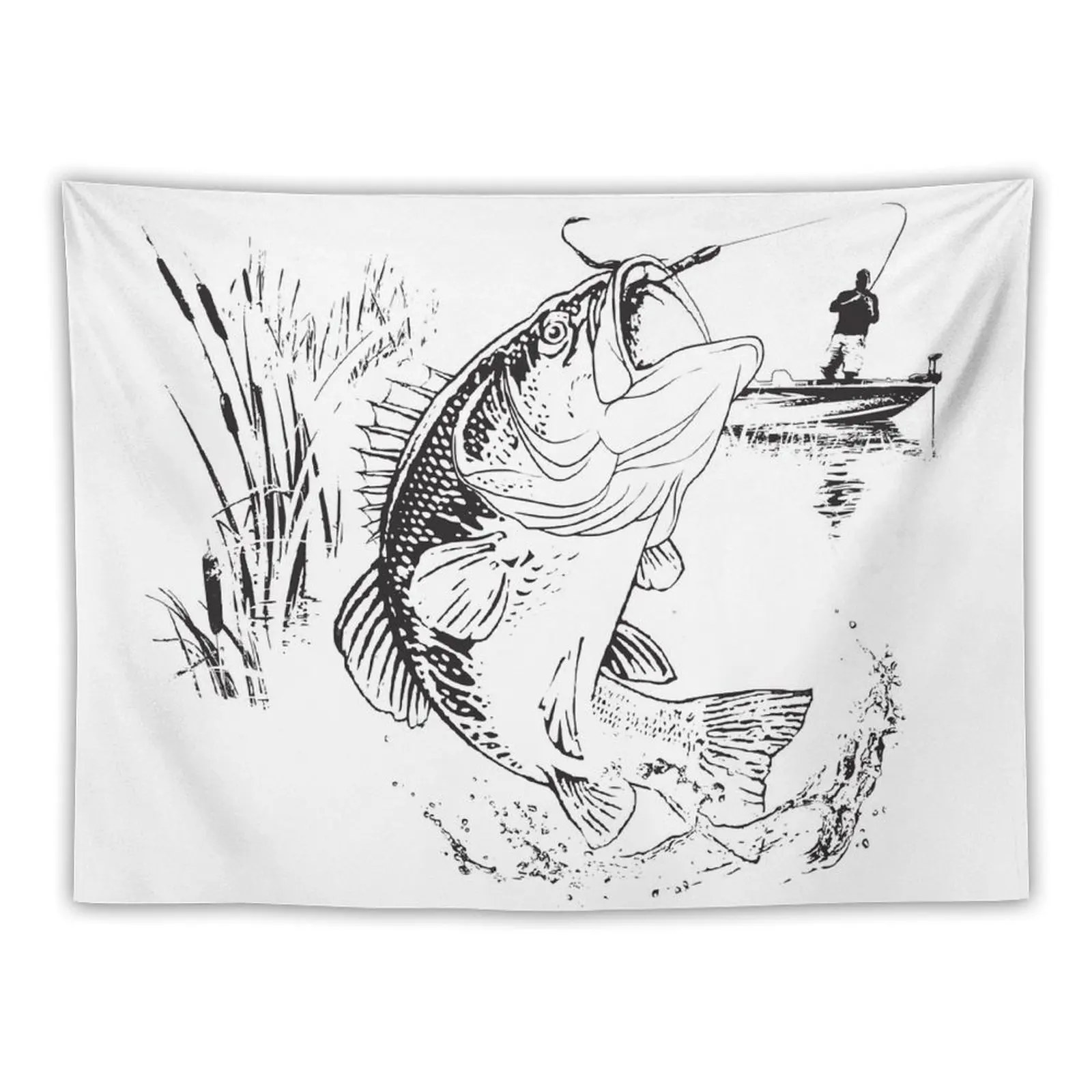 

Bass Fishing Tapestry Room Decoration Aesthetic Living Room Decoration Tapestry