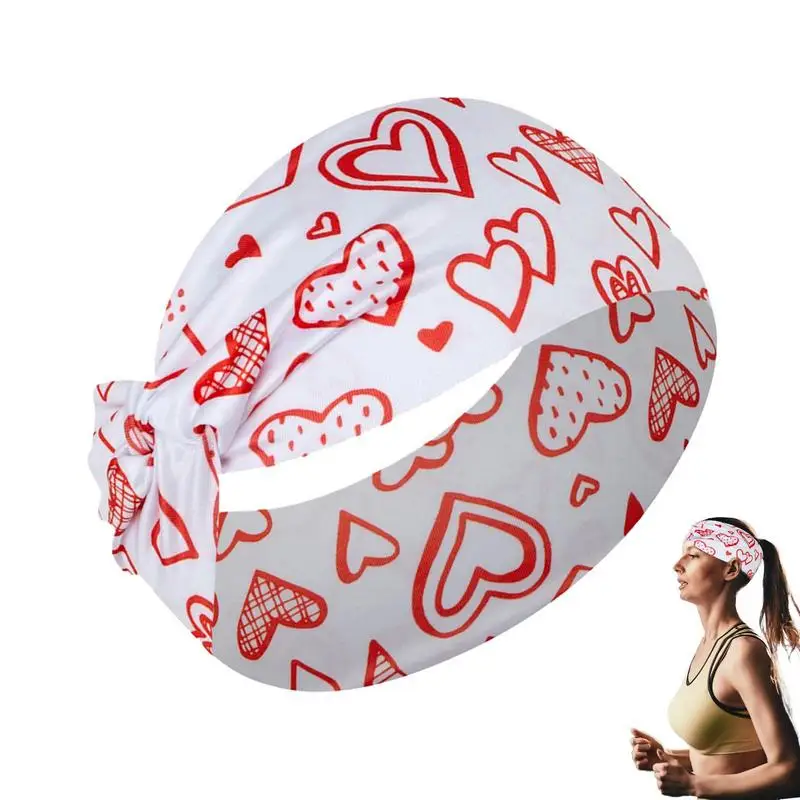 Bandeau de sauna en forme de cœur, motif d'amour, bandeaux noués, rond, respirant, extensible, vacances, bandeau rond pour 03/Wear