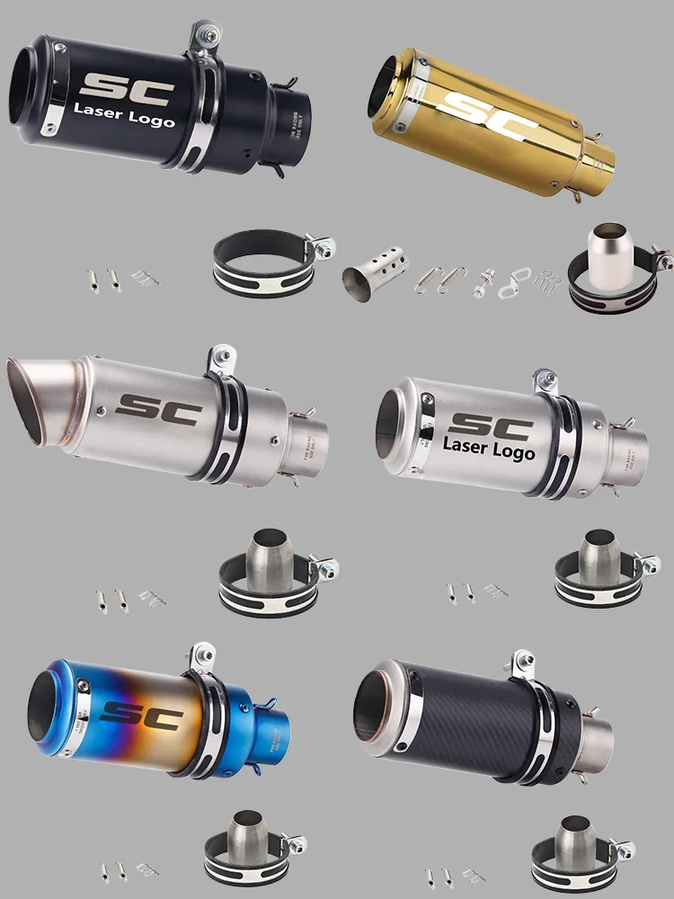 AliExpress NONE Motorcycle muffler Exhaust Pipe Motorcycle Exhaust Pipes 51mm Dirt Bike Exhaust SC project Pipe Replacement For Dirt Bike Street