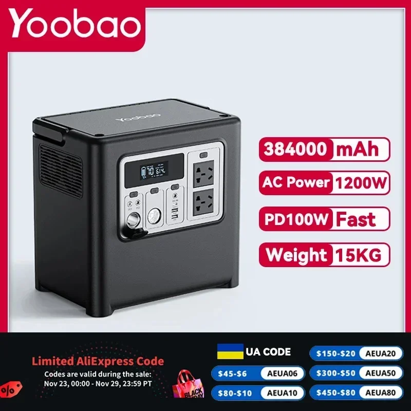 Yoobao EN1200Q Power Station 384000mAh Power Bank for mini 4 pro Redmi 10C Iphone 14 Pro Max Realme GT NEO 3T OnePlus 10T