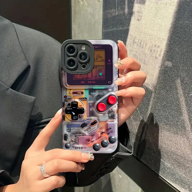 التكنولوجيا لعبة وحدة التحكم قضية الهاتف آيفون 11 12 13 14 15 16 برو ماكس 7 8 زائد XR X XS 16E SE للصدمات سيليكون لينة غطاء