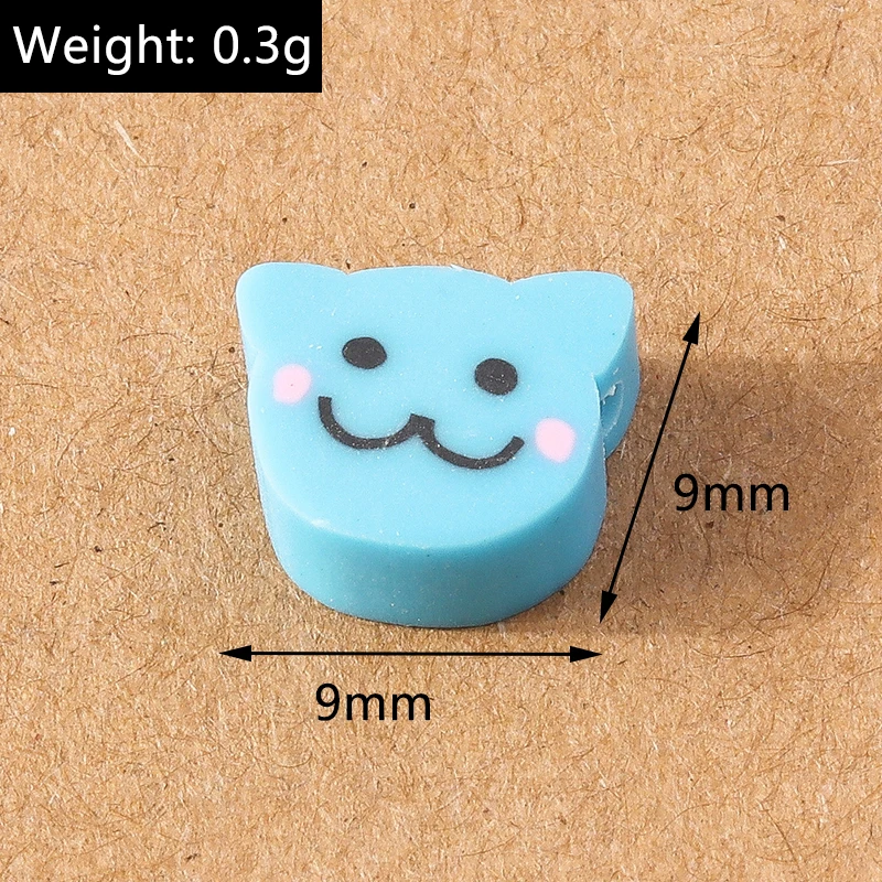 50 Stück Gemischte Blumen-, Frucht- und Tier-Polymer-Clay-Perlen, lose Abstandhalterperlen für Schmuckherstellung, DIY Armband- und Halsketten-Zubehör – Detail 5