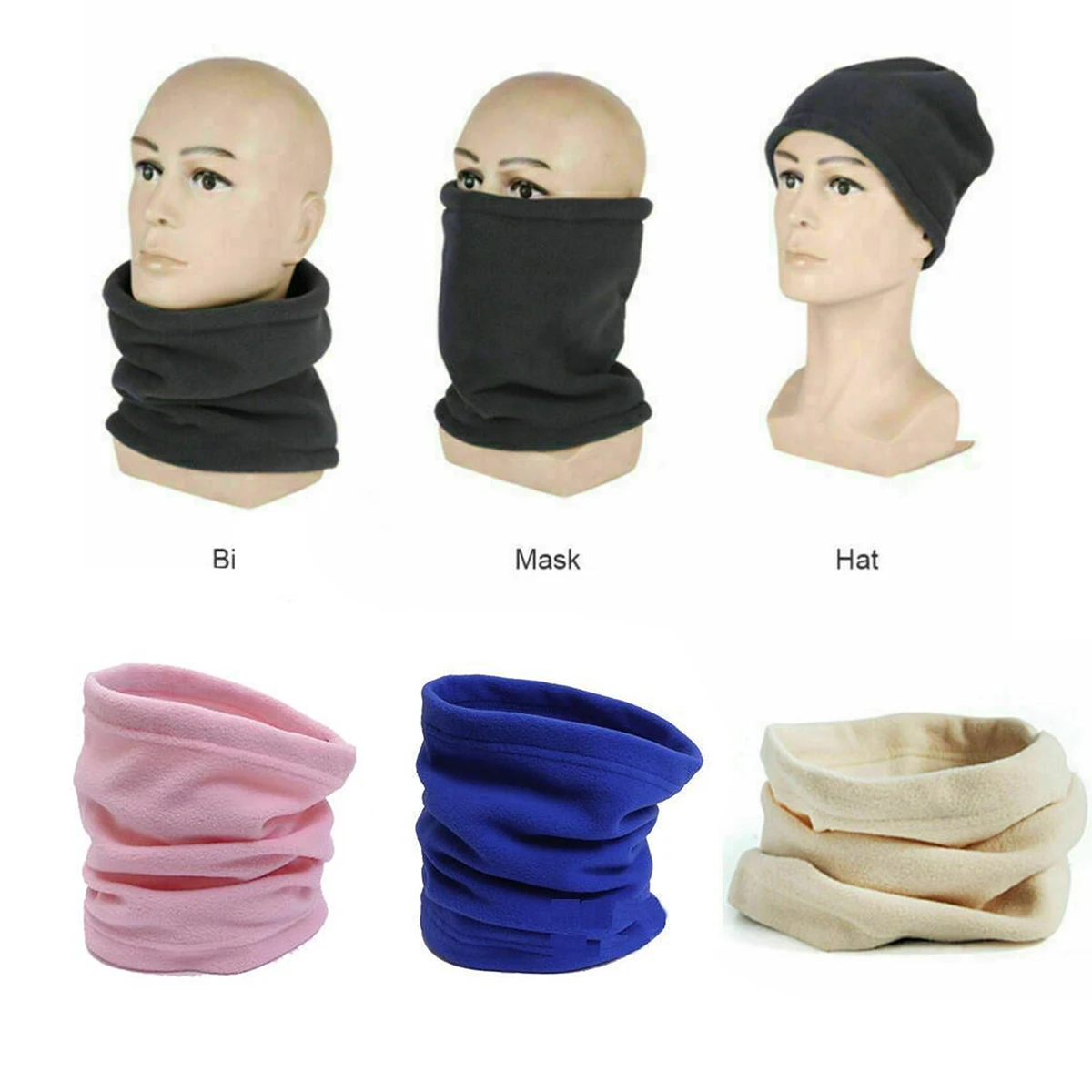 New Neck Warmer Winter Scarf Neck Tube Scarf for Riding Car Windproof Cold Proof Half Face Cover Gaiter