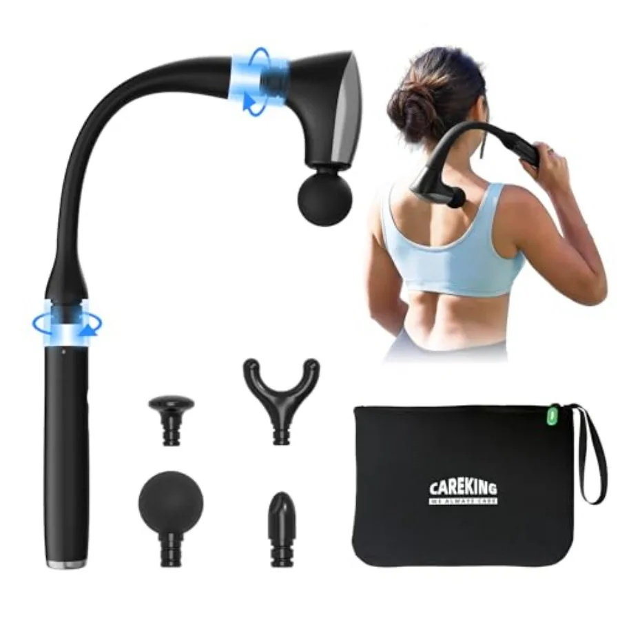 

2-in-1 Detachable Muscle Massage Gun Deep Tissue with 20'' Extension Handle, Back and Neck Massager for Pain Relief, Handheld M