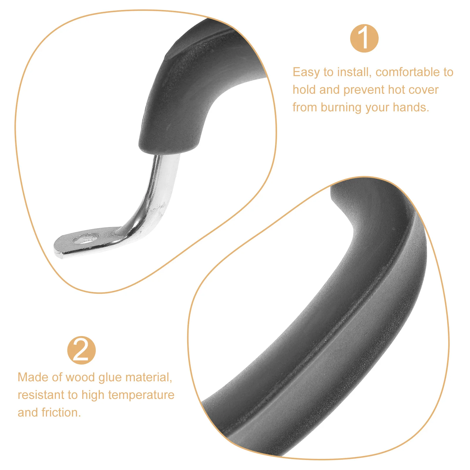 

4Pcs Pot Lid Grip Handle Replacement Strong Heat Resistant Knobs for Pot Cover Use Stainless Steel Pan Cover Handle