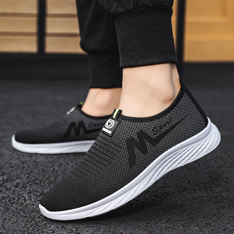 2023 New Men Flat Casual Shoes Fashion Korean Sneakers Male Outdoor Sport Running Shoes Zapatillas Hombre Flat Vulcanized Shoes