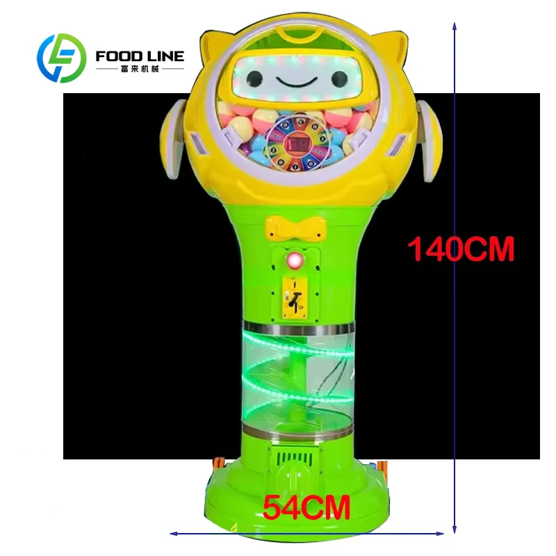 Customized coin operated capsule toy dispenser rotary mechanism for candy small prize vending in mall retail store