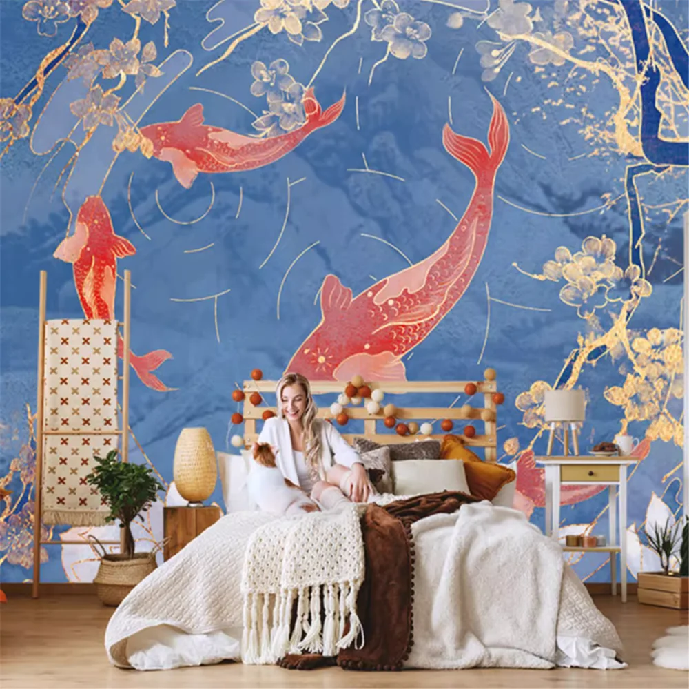 Custom Embossed lotus Photo Wallpaper for walls Landscape Mural Living Room Background Decoration Wall paper Painting Stickers