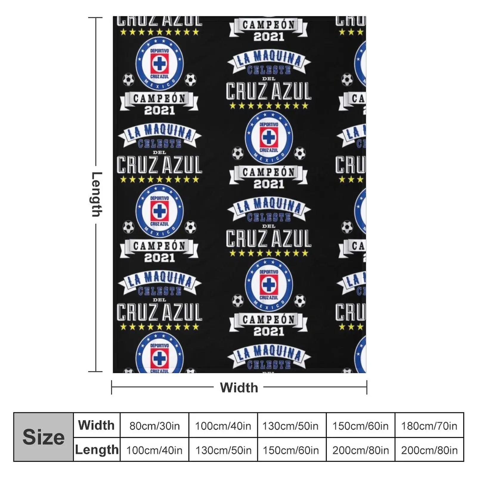 Cruz-Azul Campeon 2021 Futbol Mexicano La Maquina Celeste Throw Blanket valentine gift ideas Fluffy Blankets Large Thin Blankets