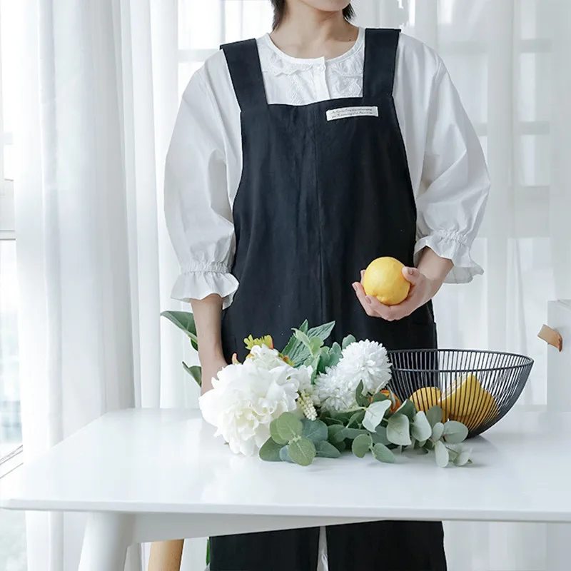 Waterproof Apron for Kitchen Chef, 100% Cotton, Gardening, Florist Baking, Coffee Shop, Ceramics Handwork, Restaurant Waiter