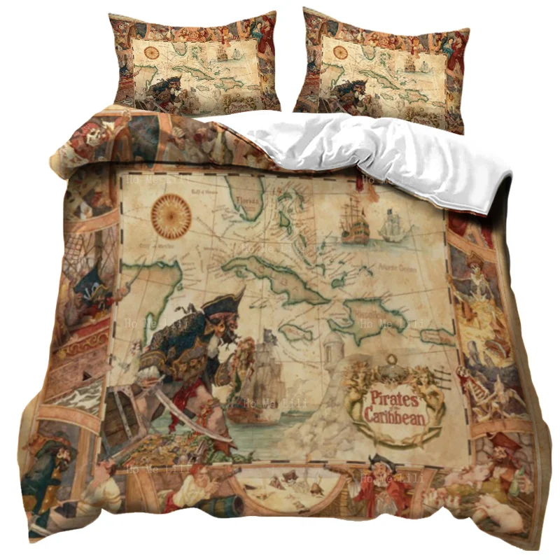 

Комплект постельного белья с изображением пиратов и сокровищ западная ковбойская пустыня от Ho Me Lili