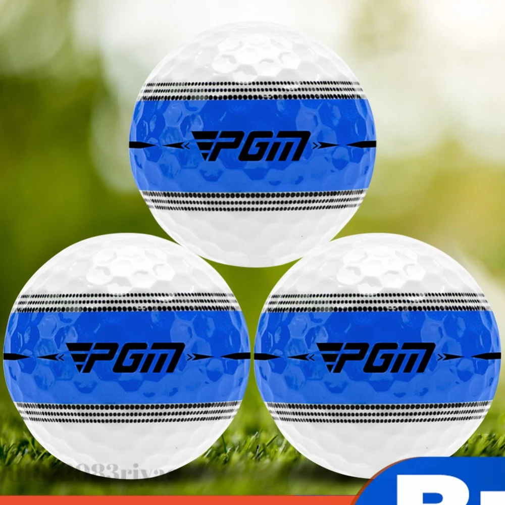 3Pcs Professional Golf Balls 360° Track Line 2 Layer Golf Putter Aid Ball High Elasticity 42mm for Indoor Outdoor Golf Training