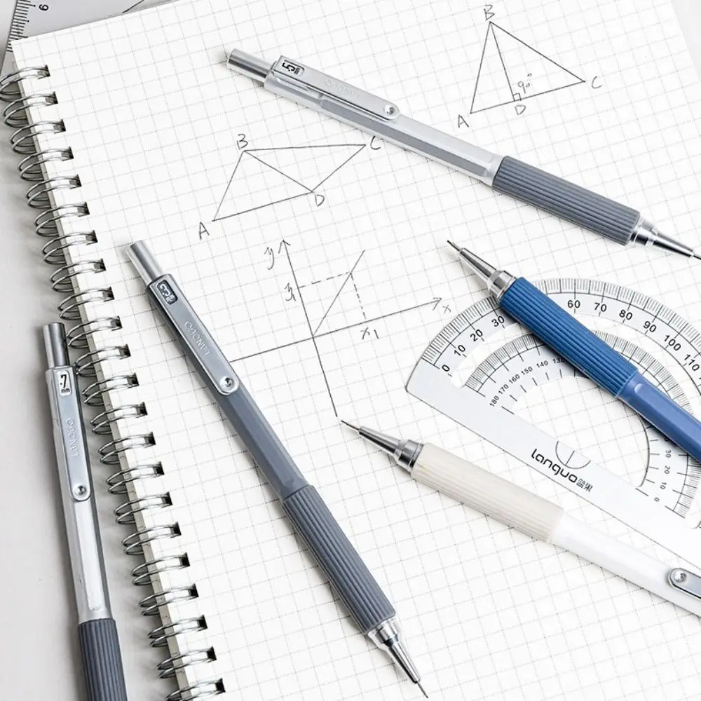 

Профессиональный металлический механический карандаш с низкой гравитацией, противоскользящий мягкий чехол, вызывающий карандаш 0,3/0,5/0,7 мм, инструмент для рисования, художественная живопись