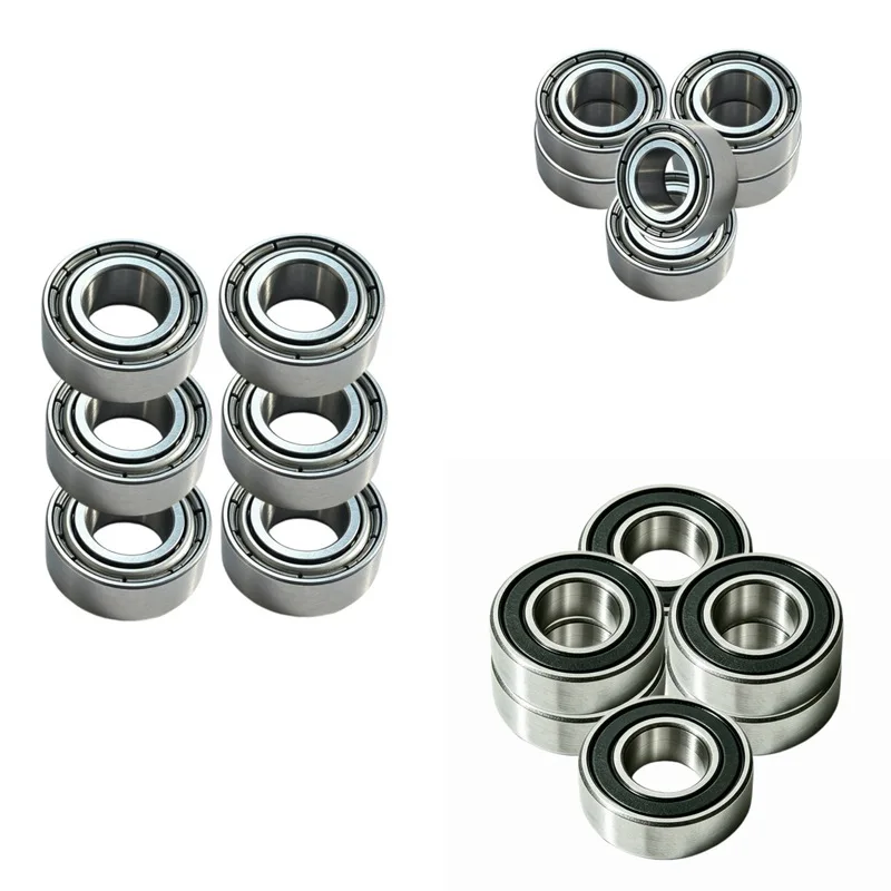 18Pcs Complete Sealed Ball Bearing Kit for RC Police Car Model, Gearbox & Wheel Axle Upgrade Parts