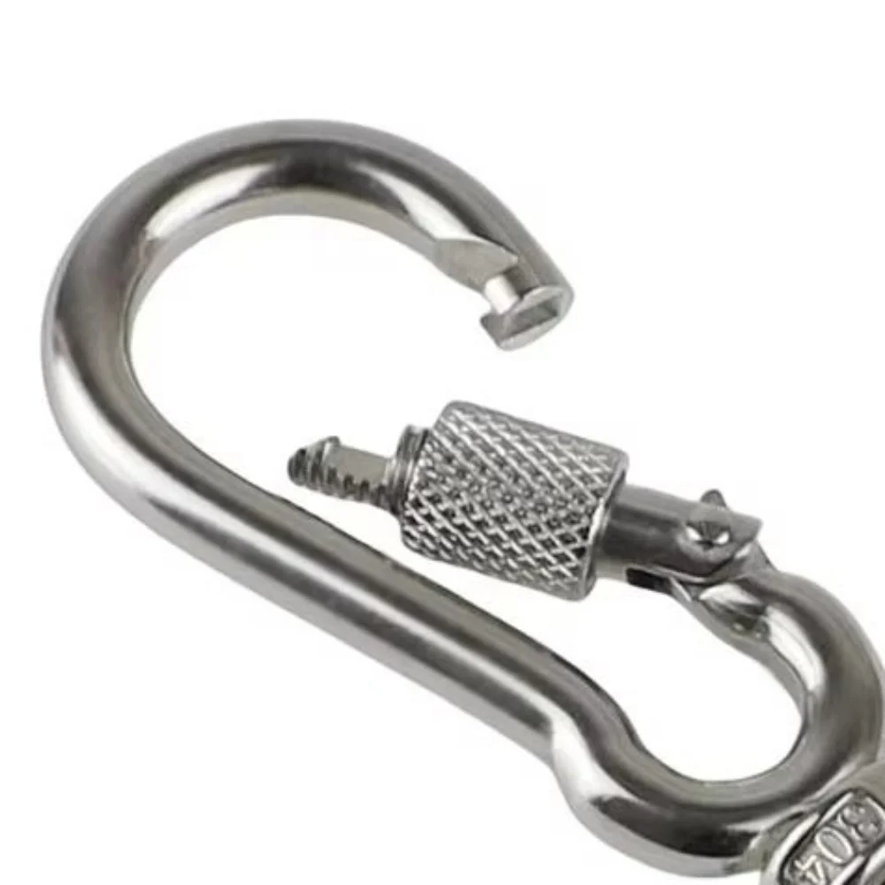 

2Pcs 304 Stainless Steel Dog Leading Carabiner Clip Heavy Duty Quick Release Dog Leashes Clasp Multipurpose Snap Hooks