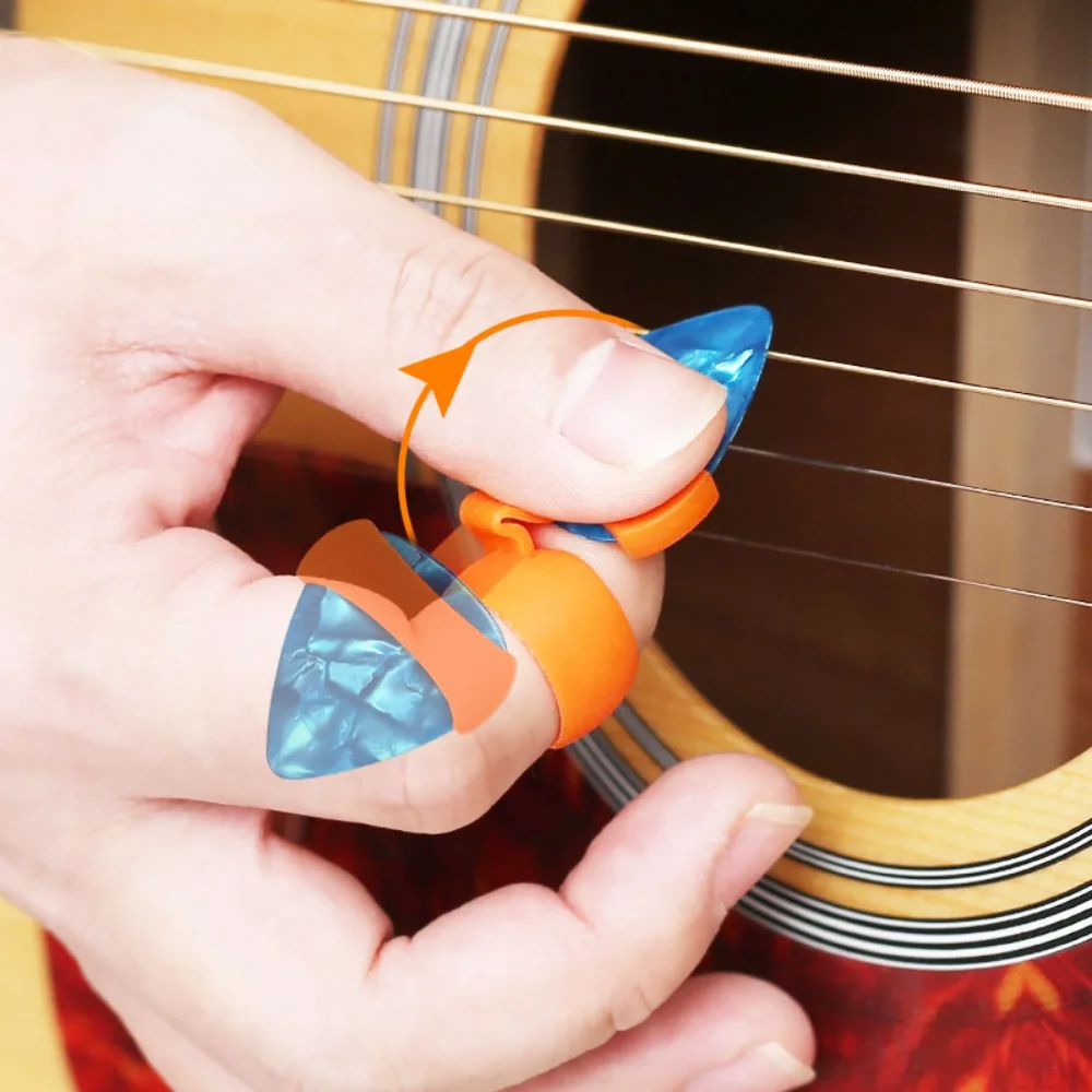 For Acoustic Electric Bass Guitar Auxiliary Tool Guitar Picks Holder Guitar Plectrums Guitar Pick Finger Cots Finger Cover