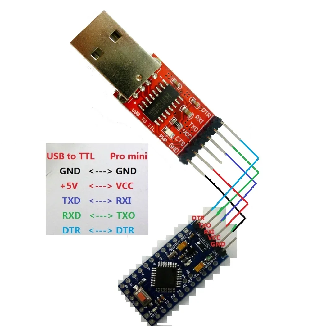Programmeur USB Pro Mini, adaptateur TTL RS232, CTS DTR pour Ardu37, téléchargement, 5 pièces