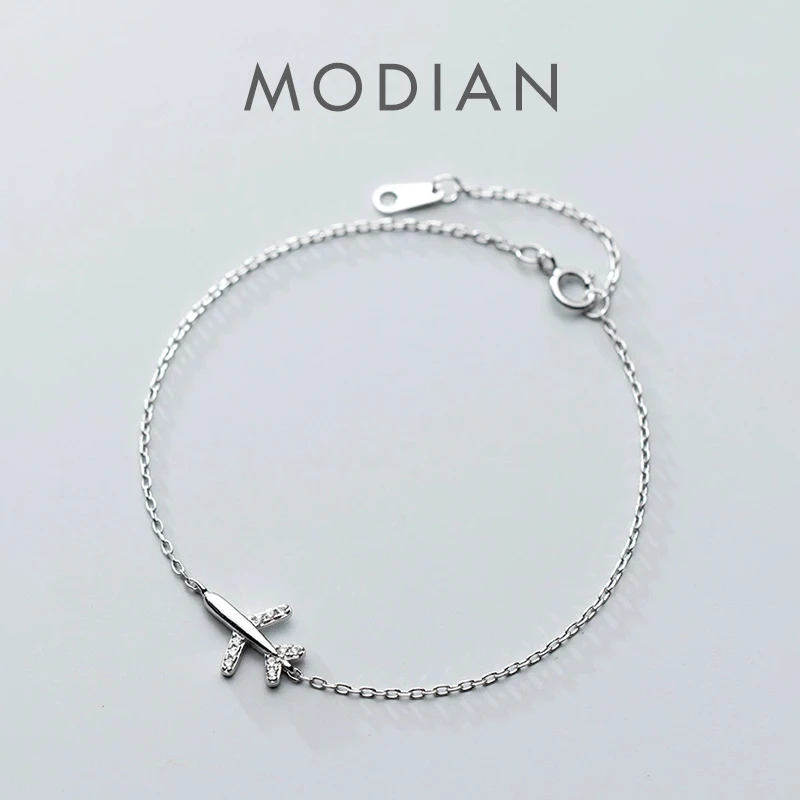 

Женский светящийся мини-браслет Modian из стерлингового серебра 925 пробы с фианитами, изящная бижутерия в Корейском стиле