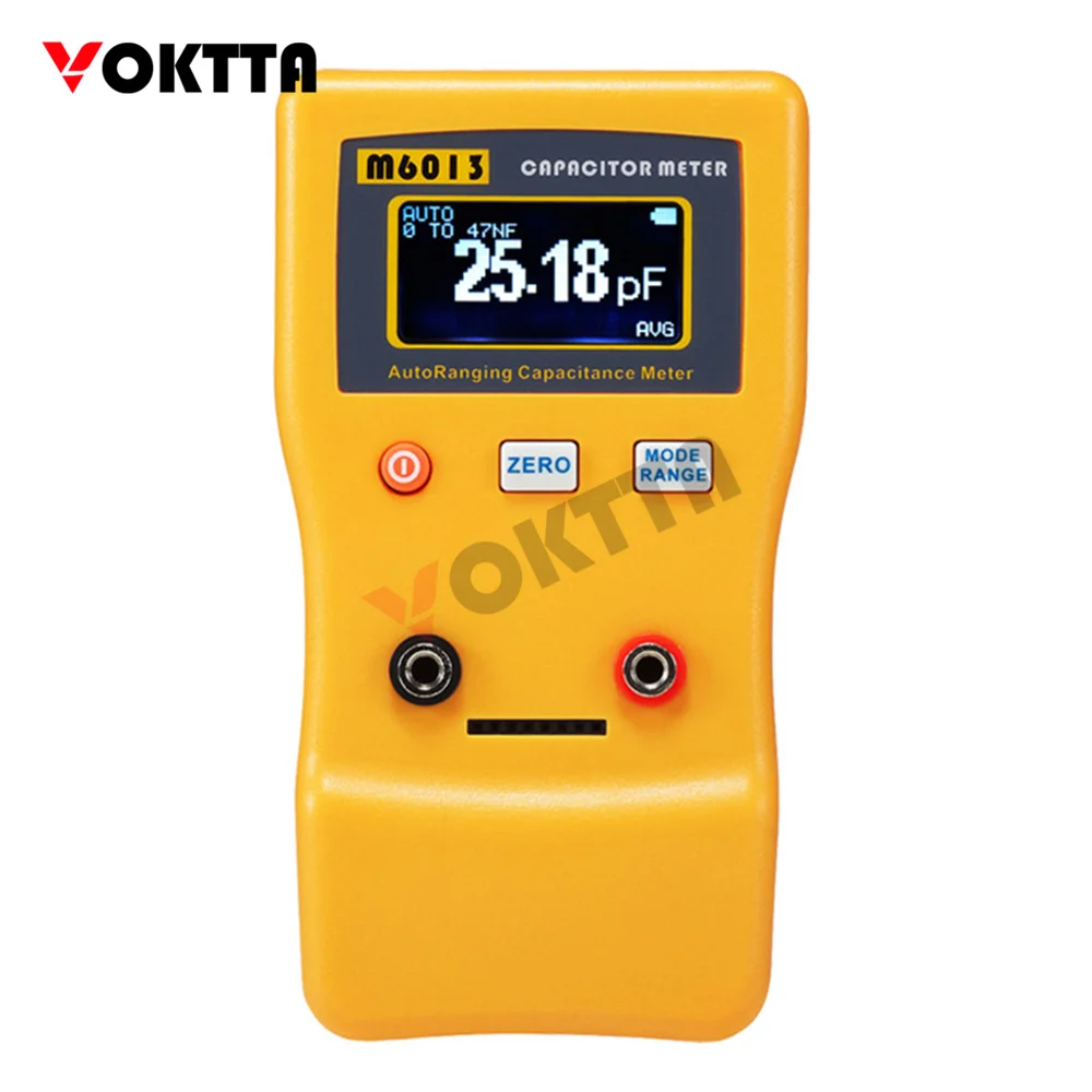 

VOKTTA M6013 LCD High Precision Capacitor Meter Measuring Capacitance Resistance Tester Auto Range Capacitance Meter